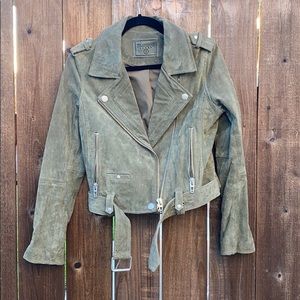 Sage Suede BLANKnyc Moto Jacket
